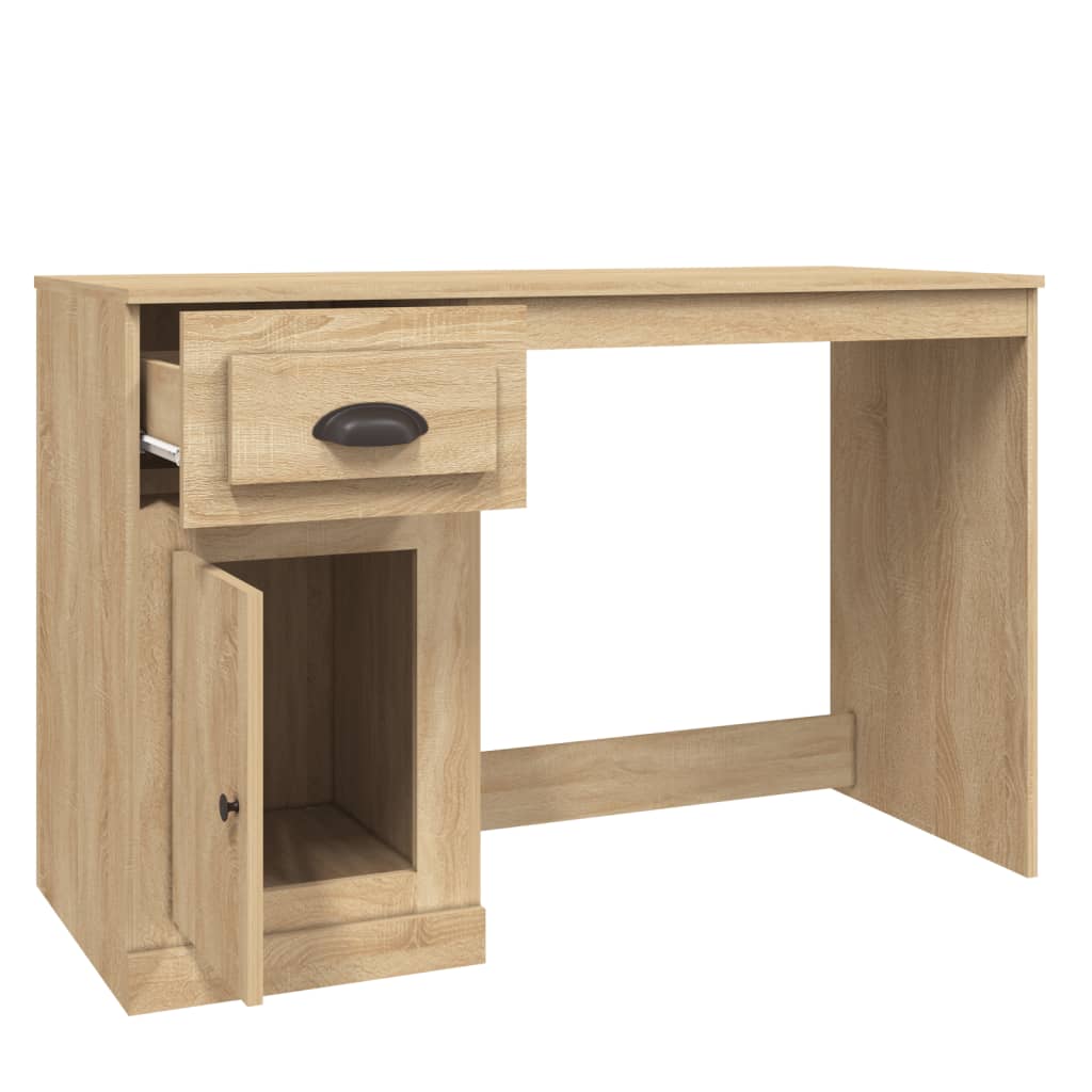 Desk with Drawer Sonoma Oak 115x50x75 cm Engineered Wood