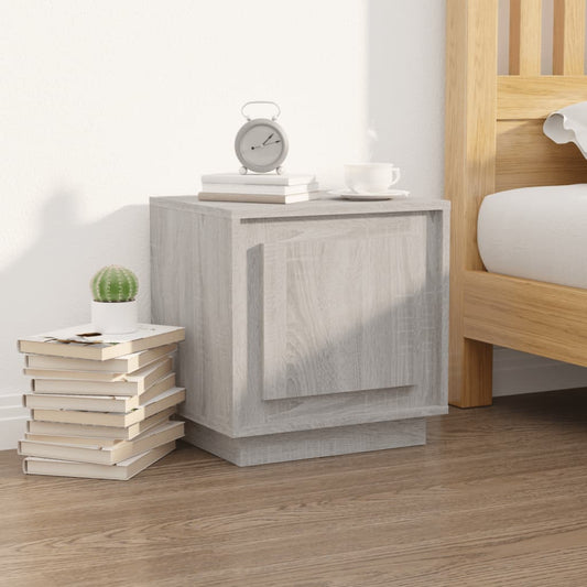 Bedside Cabinet Grey Sonoma 44x35x45 cm Engineered Wood