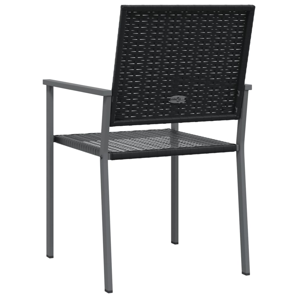 Garden Chairs 6 pcs Black 54x62.5x89 cm Poly Rattan