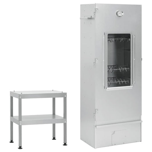 BBQ Oven Smoker with Table Galvanised Steel