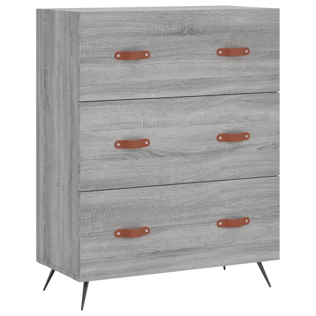 Chest of Drawers Grey Sonoma 69.5x34x90 cm Engineered Wood