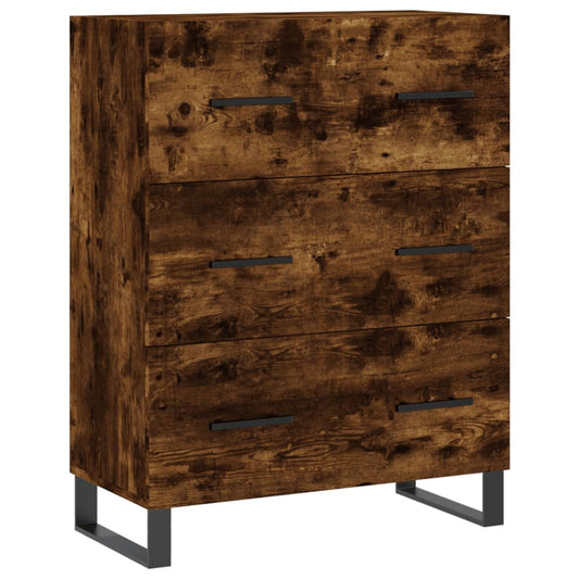 Sideboard Smoked Oak 69.5x34x90 cm Engineered Wood
