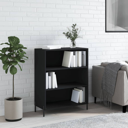 Shelf Cabinet Black 69.5x32.5x90 cm Engineered Wood
