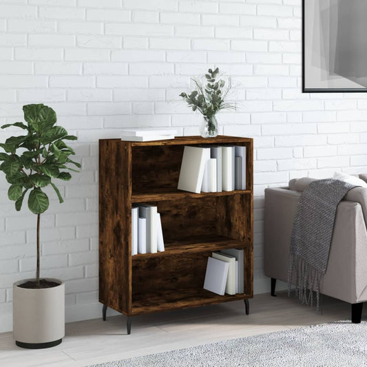 Shelf Cabinet Smoked Oak 69.5x32.5x90 cm Engineered Wood