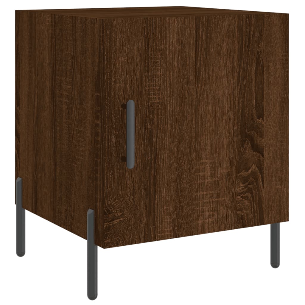 Bedside Cabinets 2 pcs Brown Oak 40x40x50 cm Engineered Wood