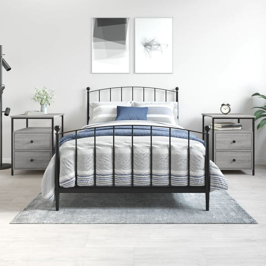 Bedside Cabinets 2 pcs Grey Sonoma 44x45x60 cm Engineered Wood