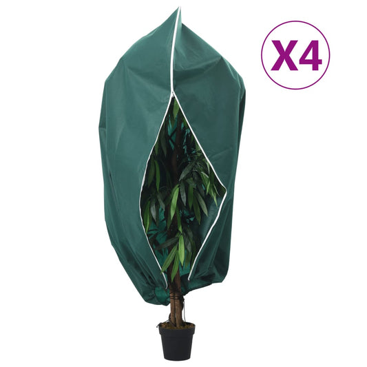 Plant Fleece Covers with Zip 4 pcs 70 g/m² 1.2x1.8 m