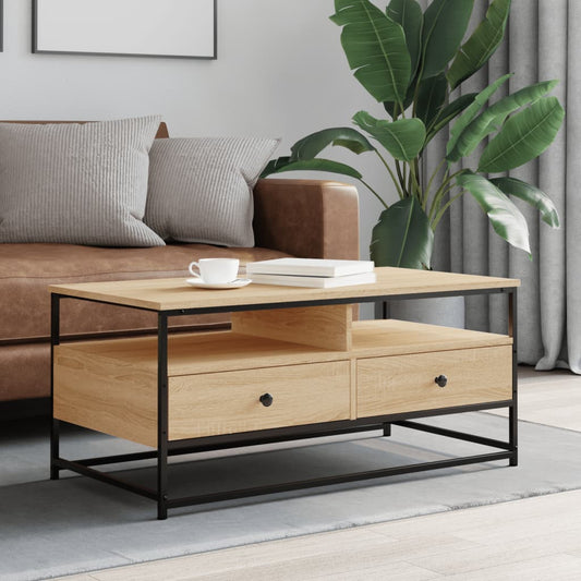 Coffee Table Sonoma Oak 100x51x45 cm Engineered Wood