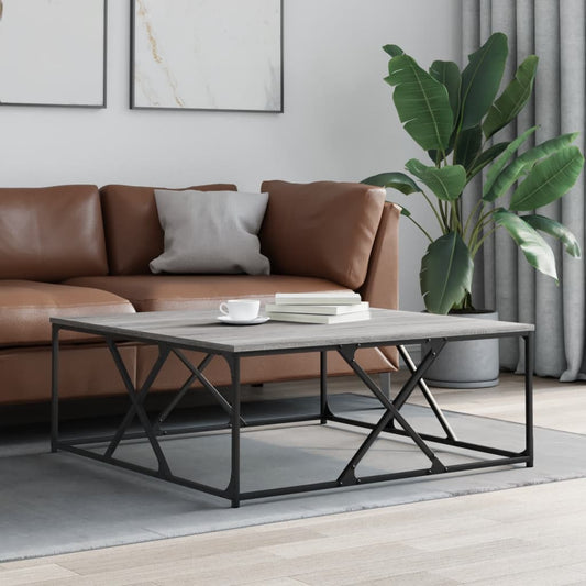 Coffee Table Grey Sonoma 100x100x40 cm Engineered Wood