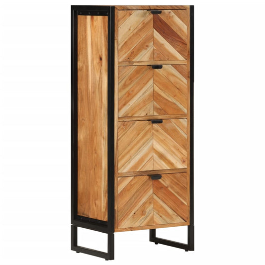 Bathroom Cabinet 40x30x100 cm Solid Wood Acacia and Iron