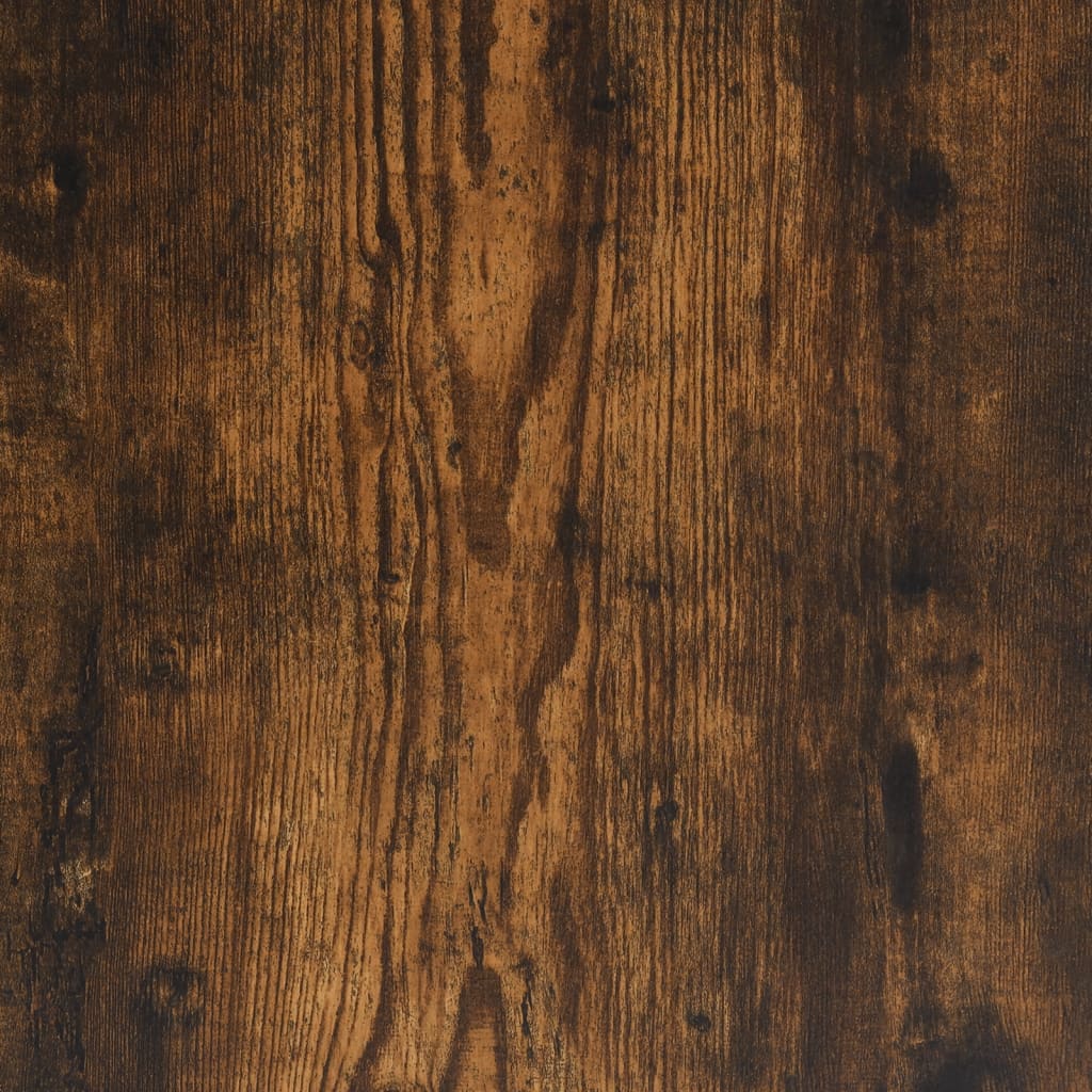 Desk Smoked Oak 139x139x75 cm Engineered Wood