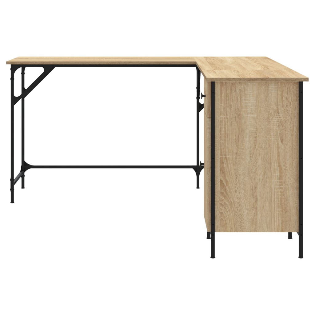Desk Sonoma Oak 141x141x75 cm Engineered Wood