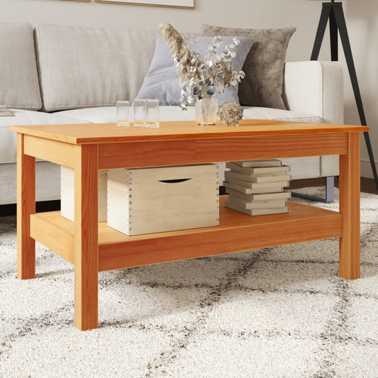 Coffee Table Wax Brown 80x50x40 cm Solid Wood Pine