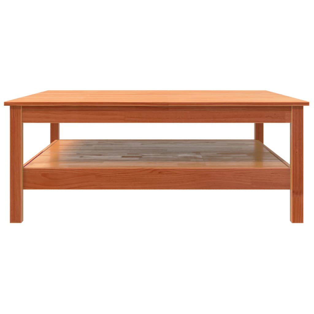 Coffee Table Wax Brown 100x100x40 cm Solid Wood Pine
