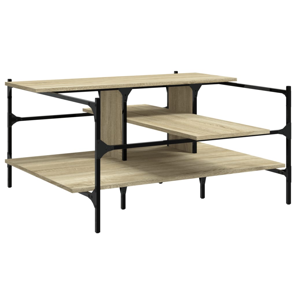 Coffee Table Sonoma Oak 100x100x48.5 cm Engineered Wood