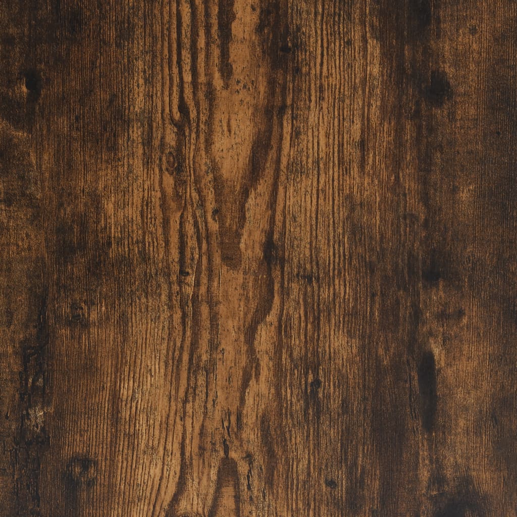 Coffee Table Smoked Oak 100x50x40 cm Engineered Wood and Metal