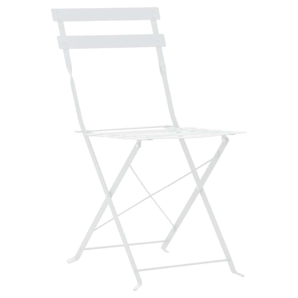 3 Piece Bistro Set Steel White