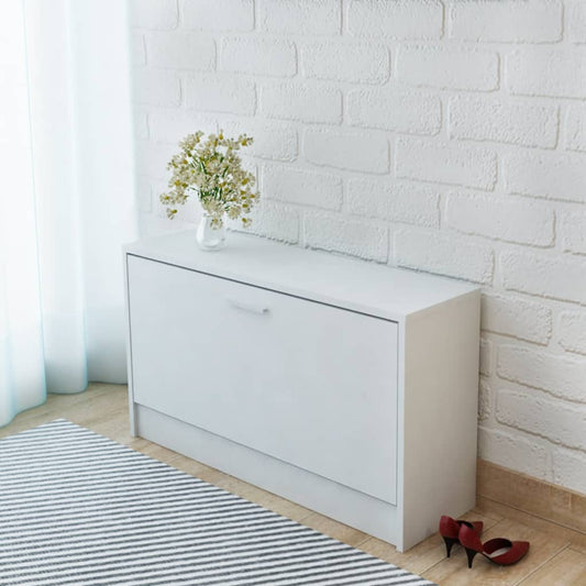 Desk with Drawer and Cabinet White 100x40x73 cm