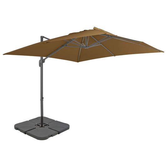 Garden Parasol with Portable Base Taupe