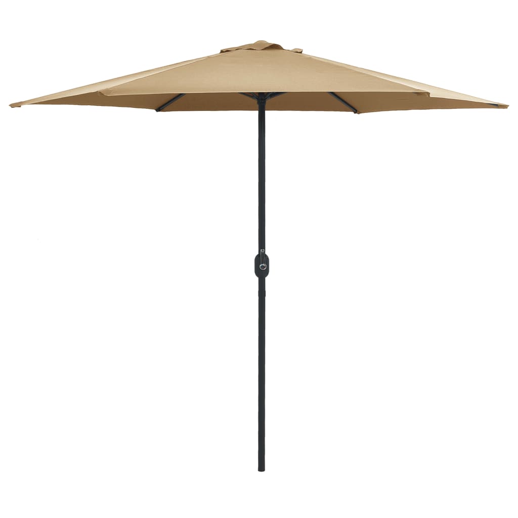 Garden Parasol with Aluminium Pole 270x246 cm Taupe