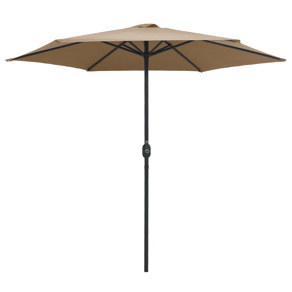 Garden Parasol with Aluminium Pole 270x246 cm Taupe