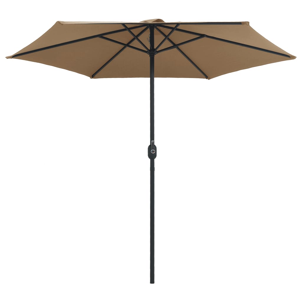 Garden Parasol with Aluminium Pole 270x246 cm Taupe