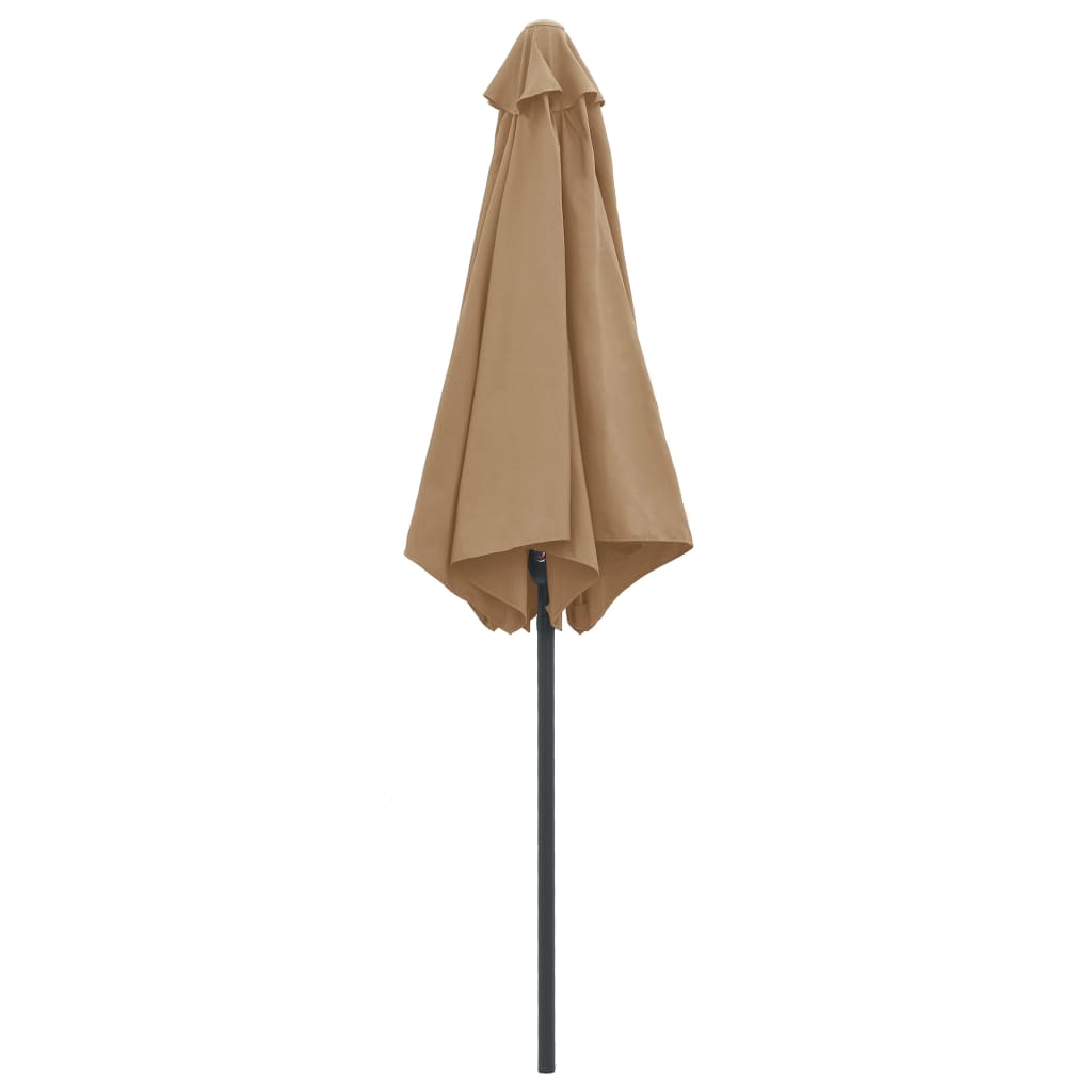 Garden Parasol with Aluminium Pole 270x246 cm Taupe