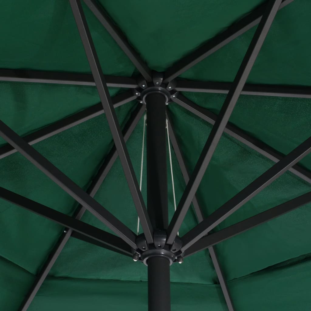 Outdoor Parasol with Aluminium Pole 600 cm Green