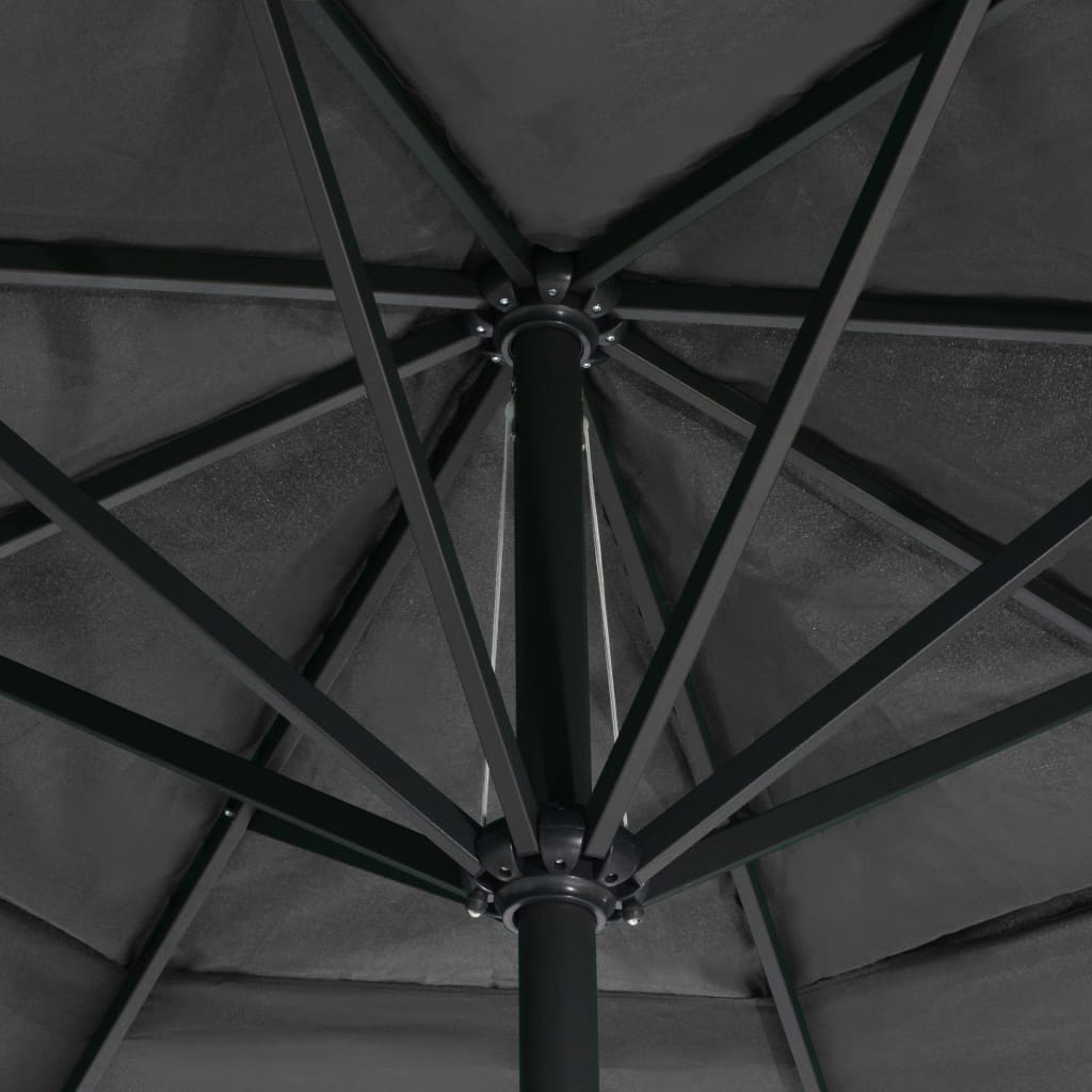 Outdoor Parasol with Aluminium Pole 600 cm Anthracite