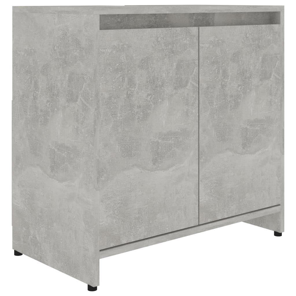 Bathroom Cabinet Concrete Grey 60x33x61 cm Engineered Wood