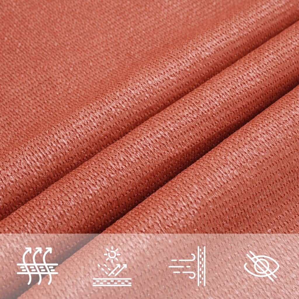 Sunshade Sail 160 g/m² Terracotta 4.5x4.5x4.5 m HDPE