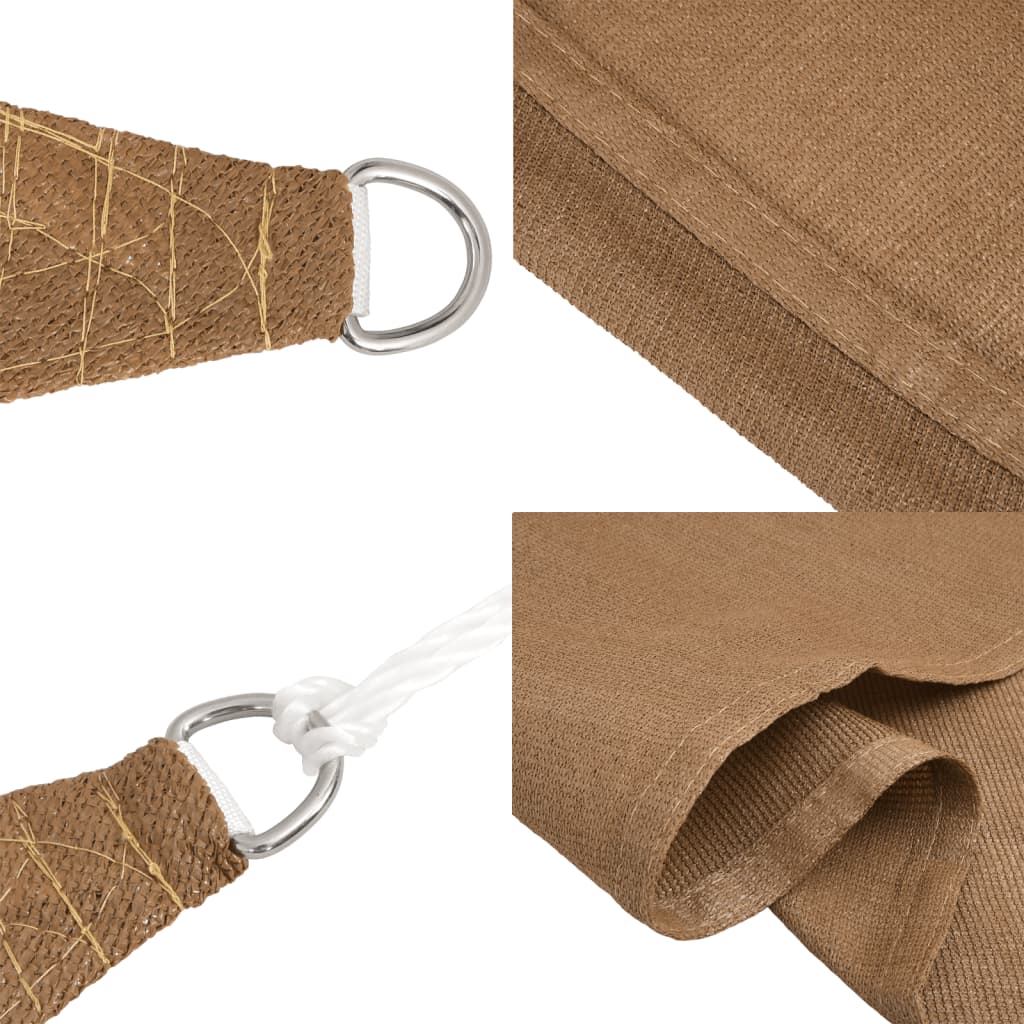 Sunshade Sail 160 g/m² Taupe 2x4.5 m HDPE