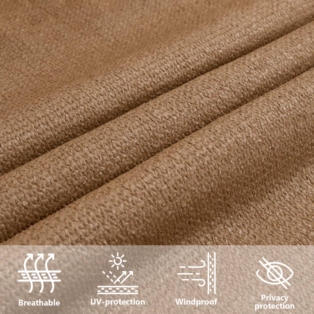 Sunshade Sail 160 g/m² Taupe 4.5x4.5x4.5 m HDPE