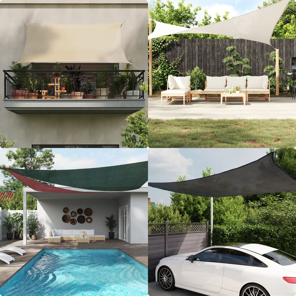 Sunshade Sail 160 g/m² Taupe 4.5x4.5x4.5 m HDPE