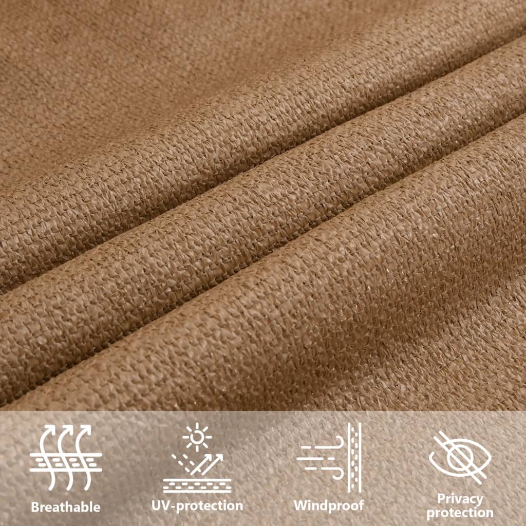 Sunshade Sail 160 g/m² Taupe 3/4x2 m HDPE