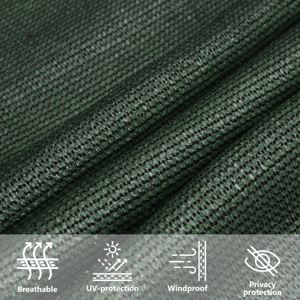 Sunshade Sail 160 g/m² Dark Green 4x5x6.8 m HDPE