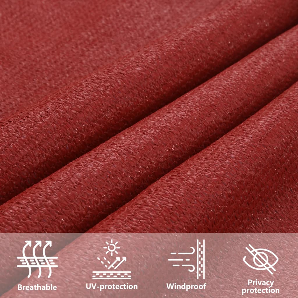 Sunshade Sail 160 g/m² Red 3/4x2 m HDPE