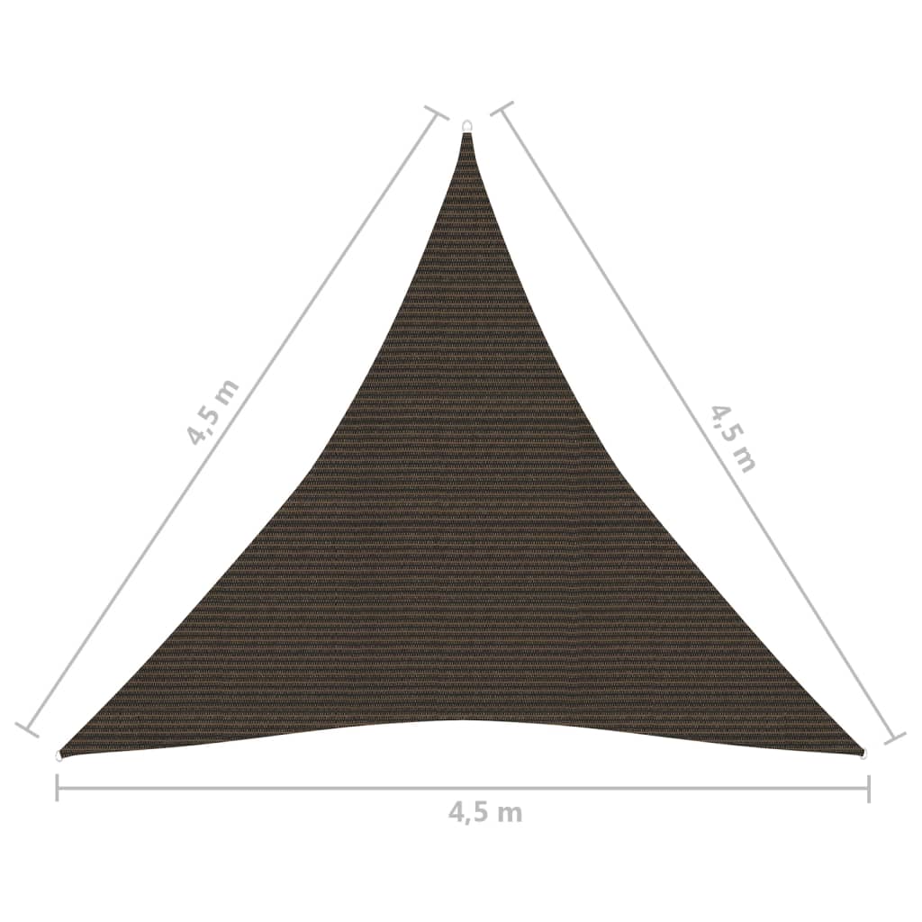 Sunshade Sail 160 g/m² Brown 4.5x4.5x4.5 m HDPE