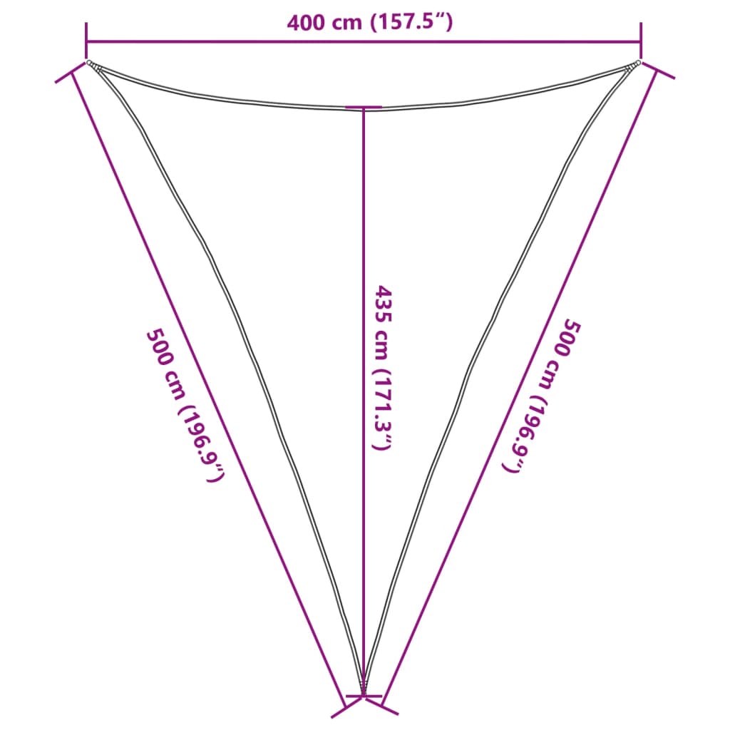 Sunshade Sail 160 g/m² Brown 4x5x5 m HDPE