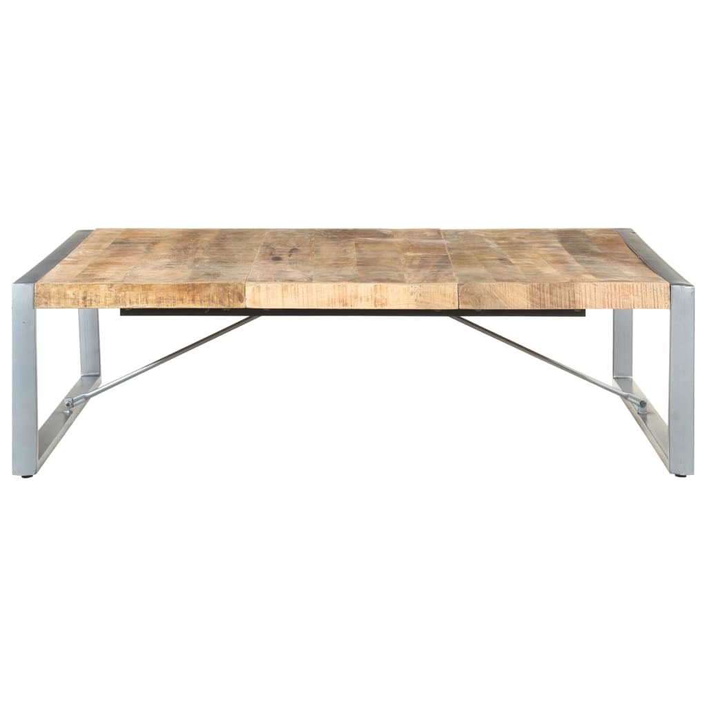 Coffee Table 140x140x40 cm Rough Mango Wood