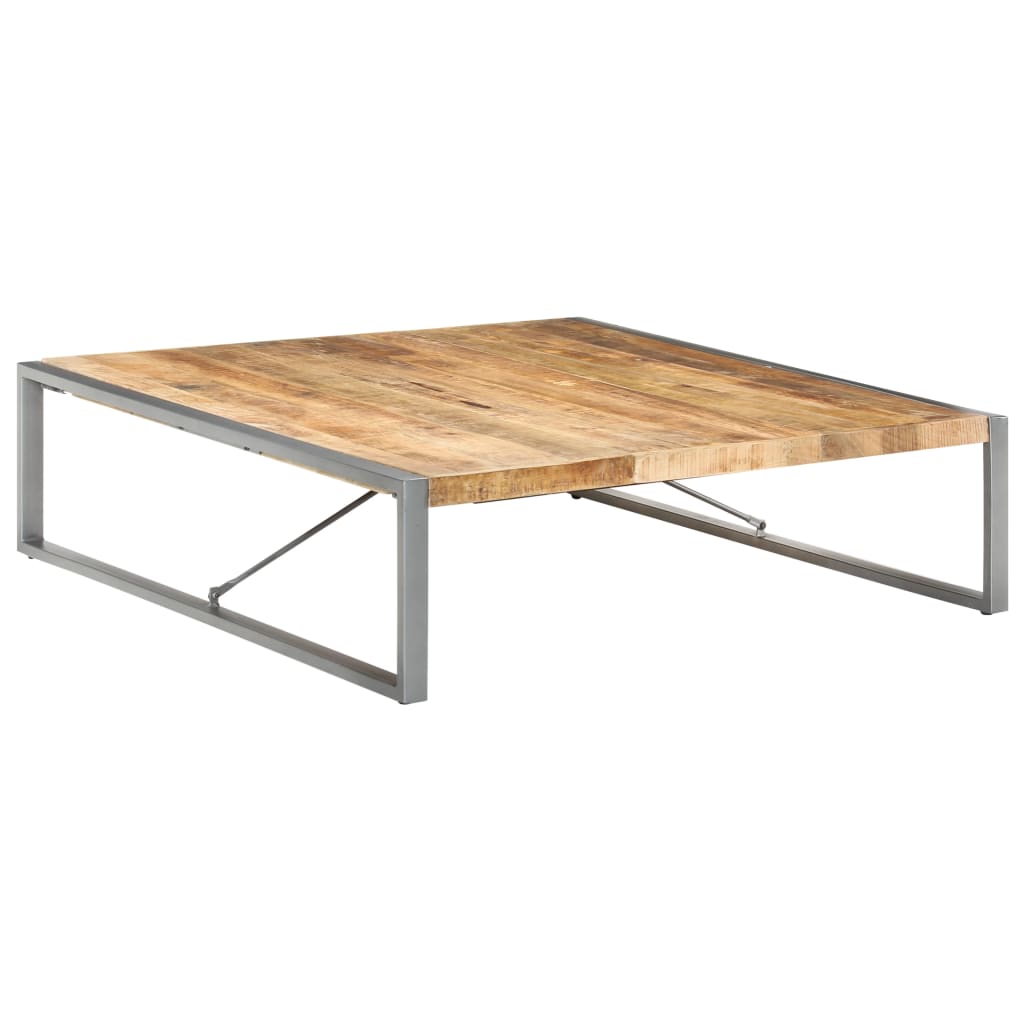 Coffee Table 140x140x40 cm Rough Mango Wood