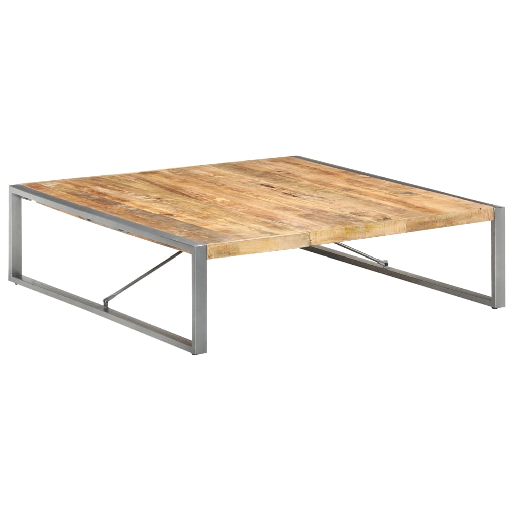 Coffee Table 140x140x40 cm Rough Mango Wood