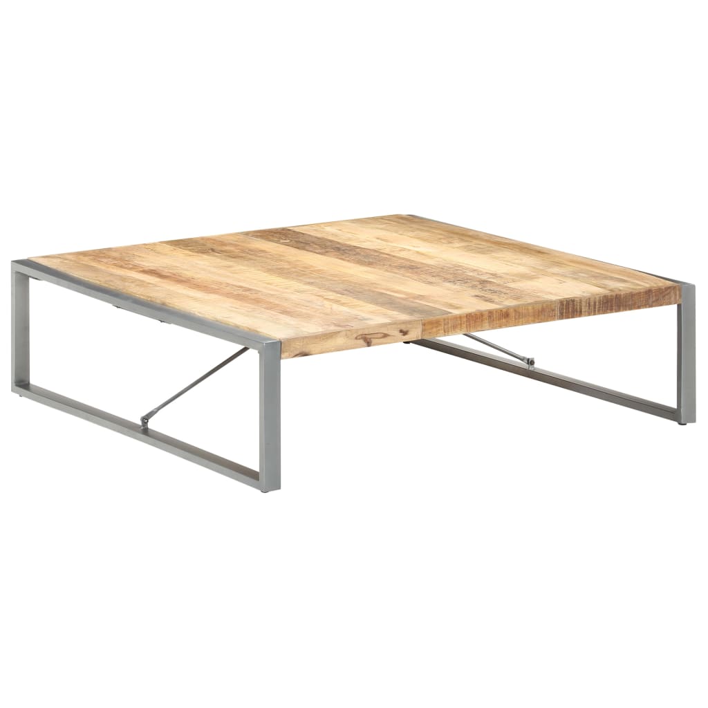 Coffee Table 140x140x40 cm Rough Mango Wood