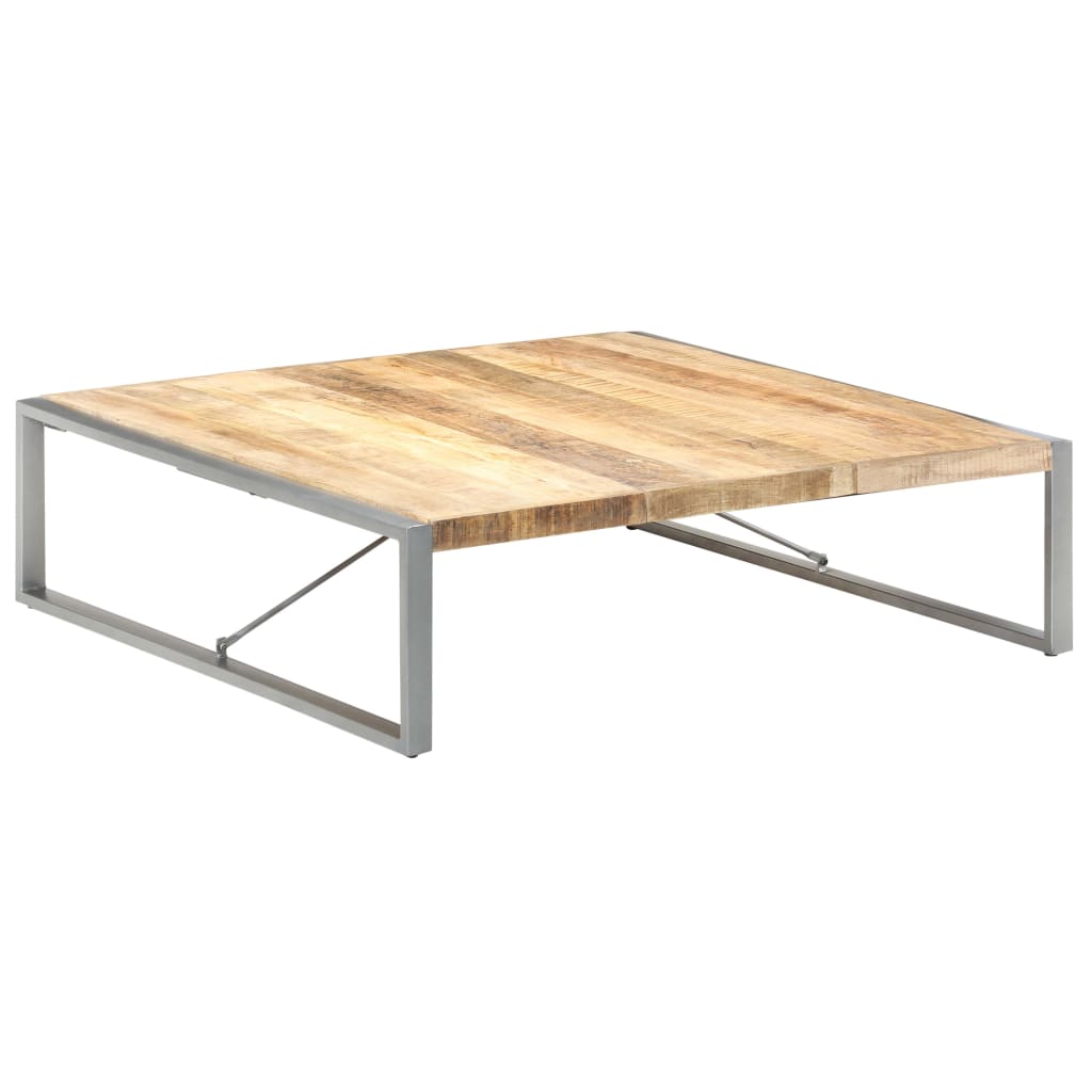 Coffee Table 140x140x40 cm Rough Mango Wood