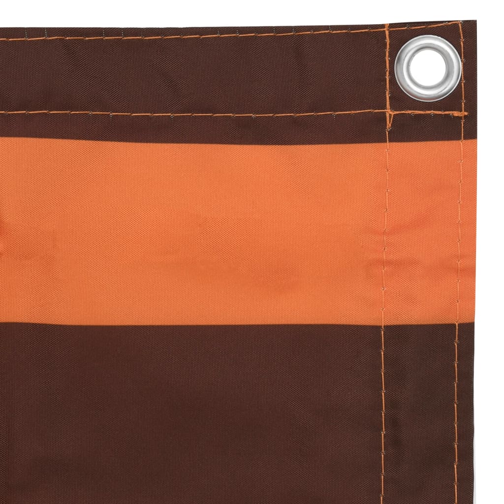 Balcony Screen Orange and Brown 75x400 cm Oxford Fabric