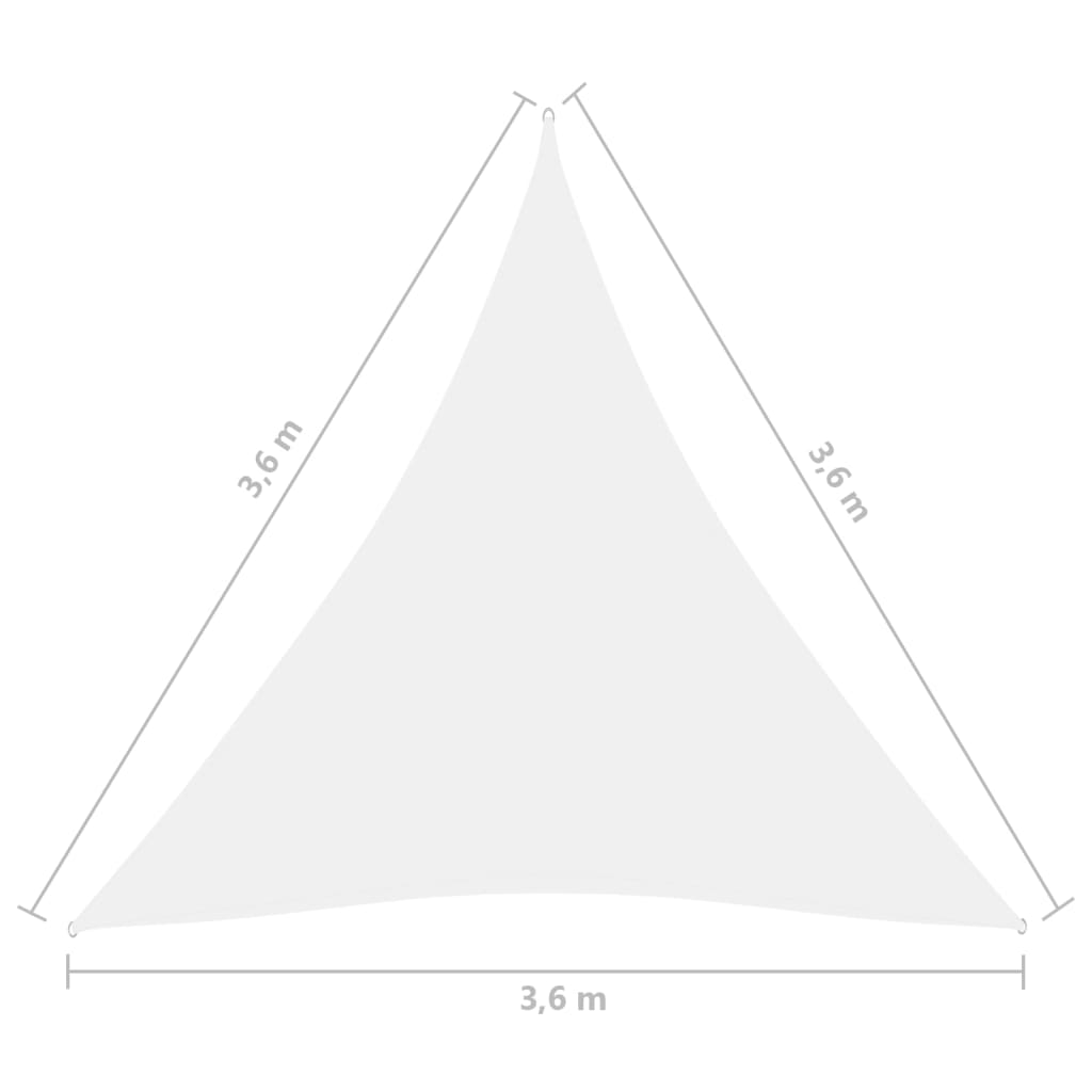 Sunshade Sail Oxford Fabric Triangular 3.6x3.6x3.6 m White