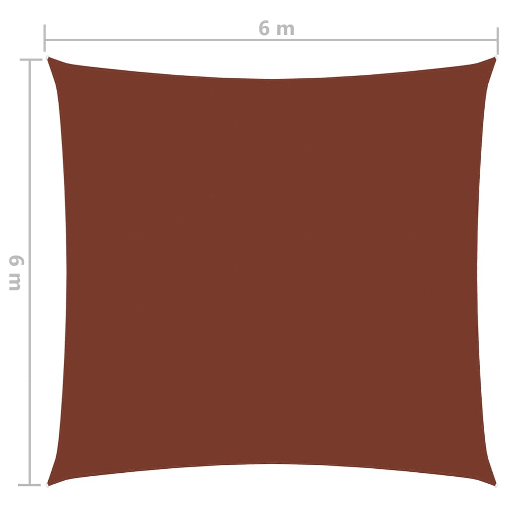 Sunshade Sail Oxford Fabric Square 6x6 m Terracotta