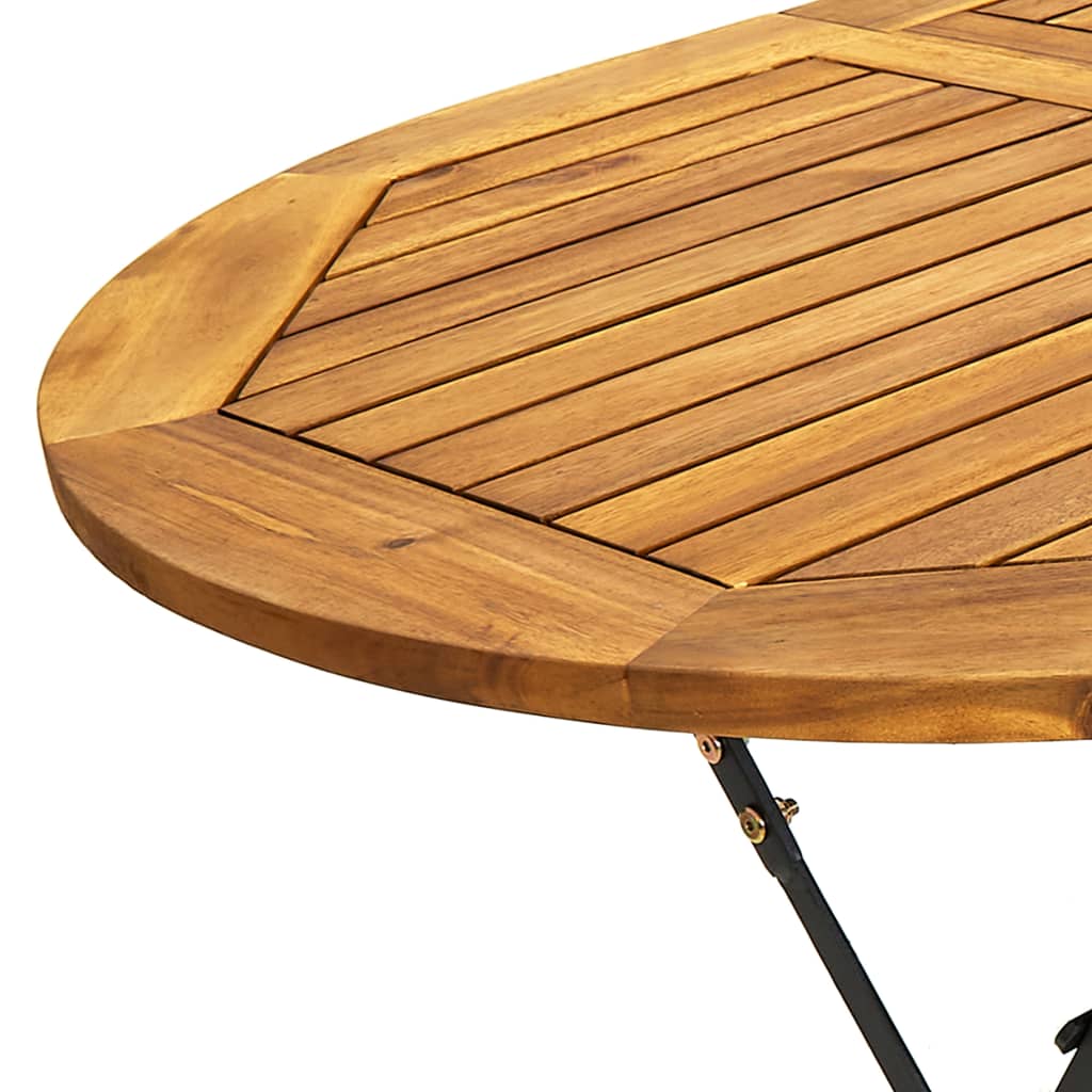 Garden Table 160x85x74 cm Solid Acacia Wood Oval