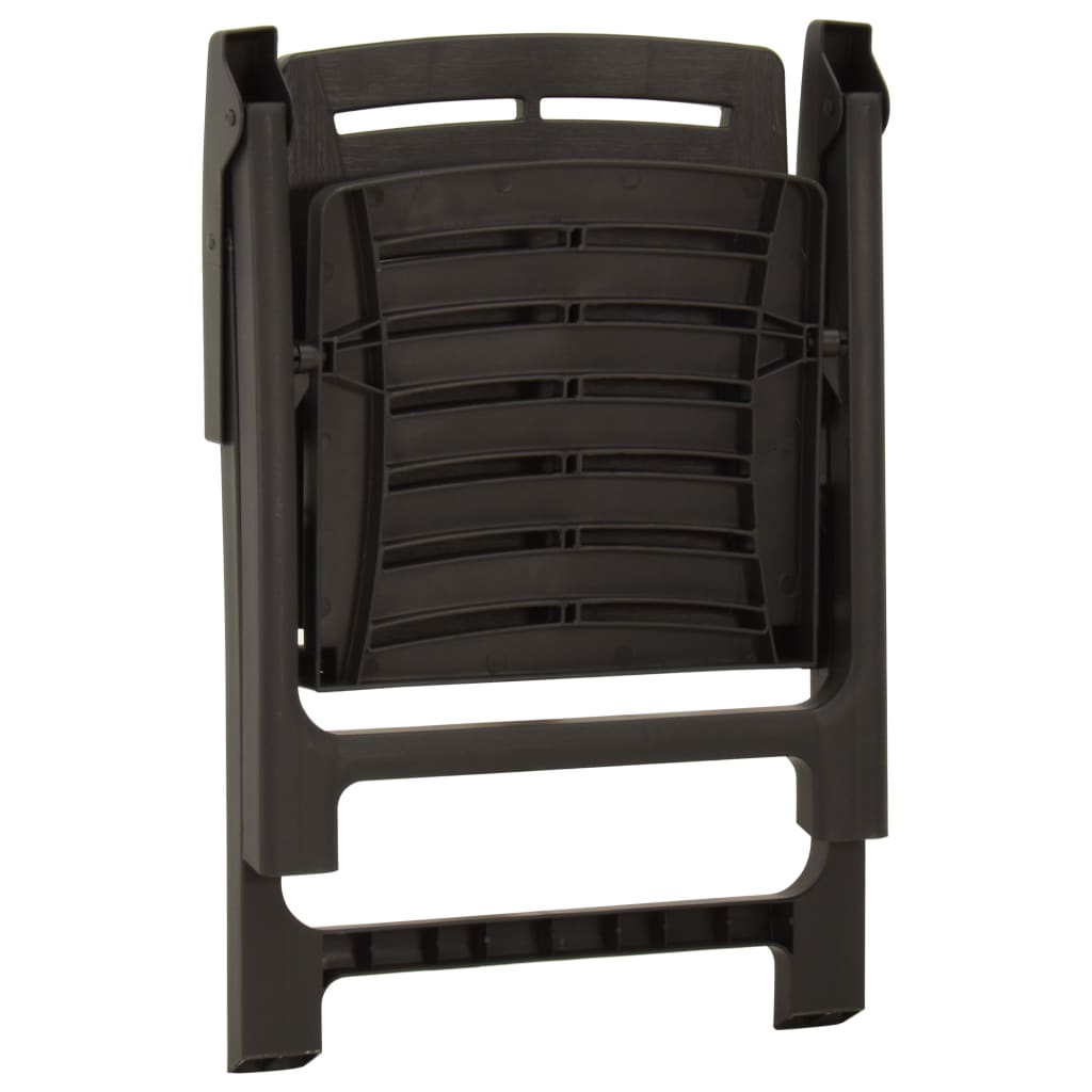 Garden Chairs 2 pcs Plastic Anthracite