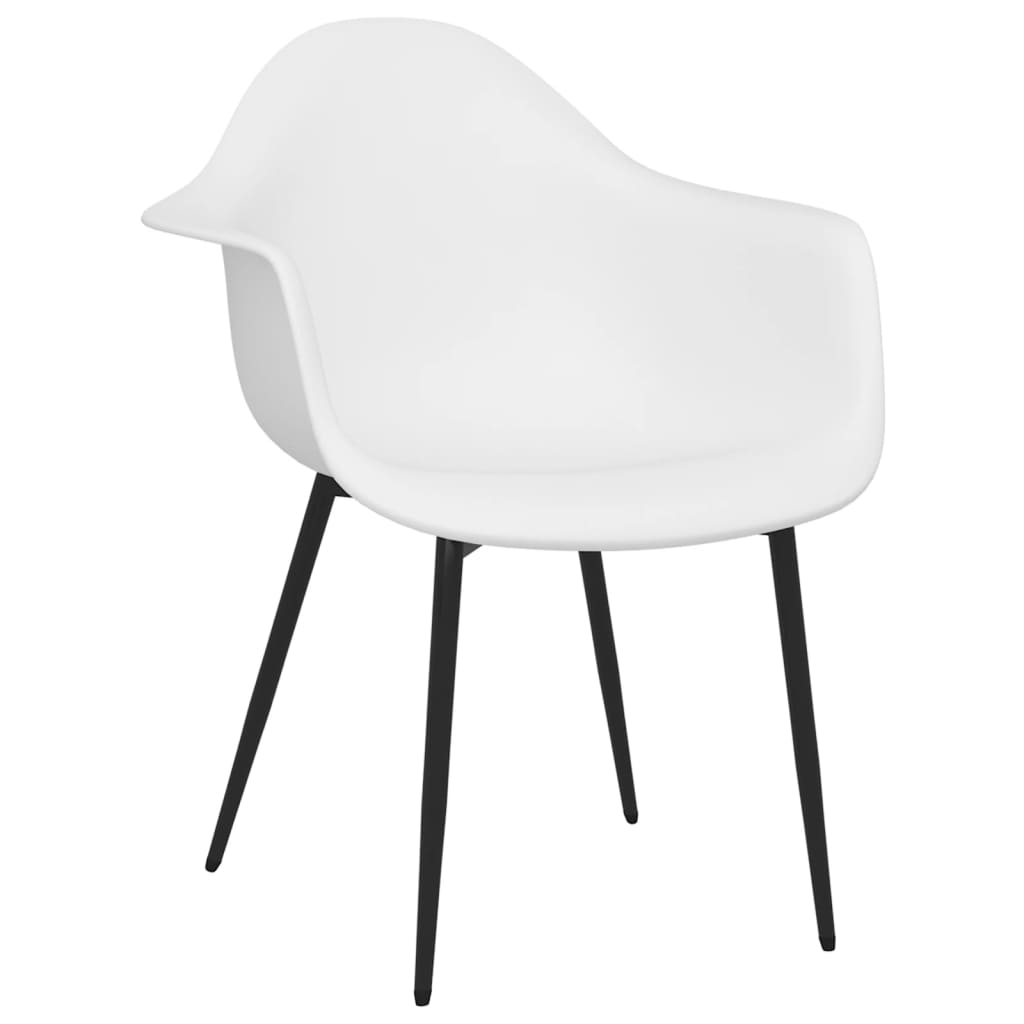 Dining Chairs 4 pcs White PP